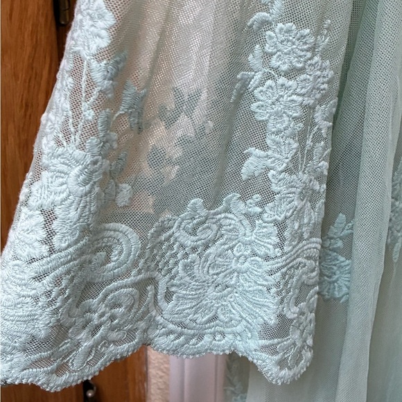New Torrid Sheer Lace Kimono in Soft Green - Picture 3 of 5
